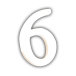 Klein cijfer 12cm 6-/ St.
