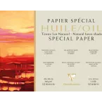 Papier Huile lin naturel bloc collé 1 côté 12F 30x40cm 240g/ Pce