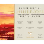 Papier Huile lin naturel bloc collé 1 côté 12F 24x30cm 240g/ Pce