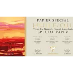 Papier Huile lin naturel bloc collé 1 côté 12F 20x40cm 240g/ Pce