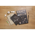 Kraft bi-face bloc collé 60F A4 90g/ Pce
