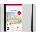 Etival Aquarelle carnet cousu 24F A5 300g grain fin (cartes postales)/ Pce