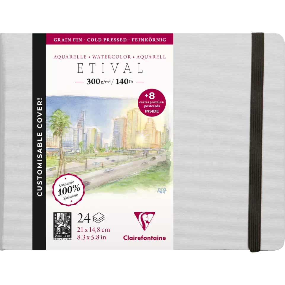 Etival Aquarelle carnet cousu 24F A5...