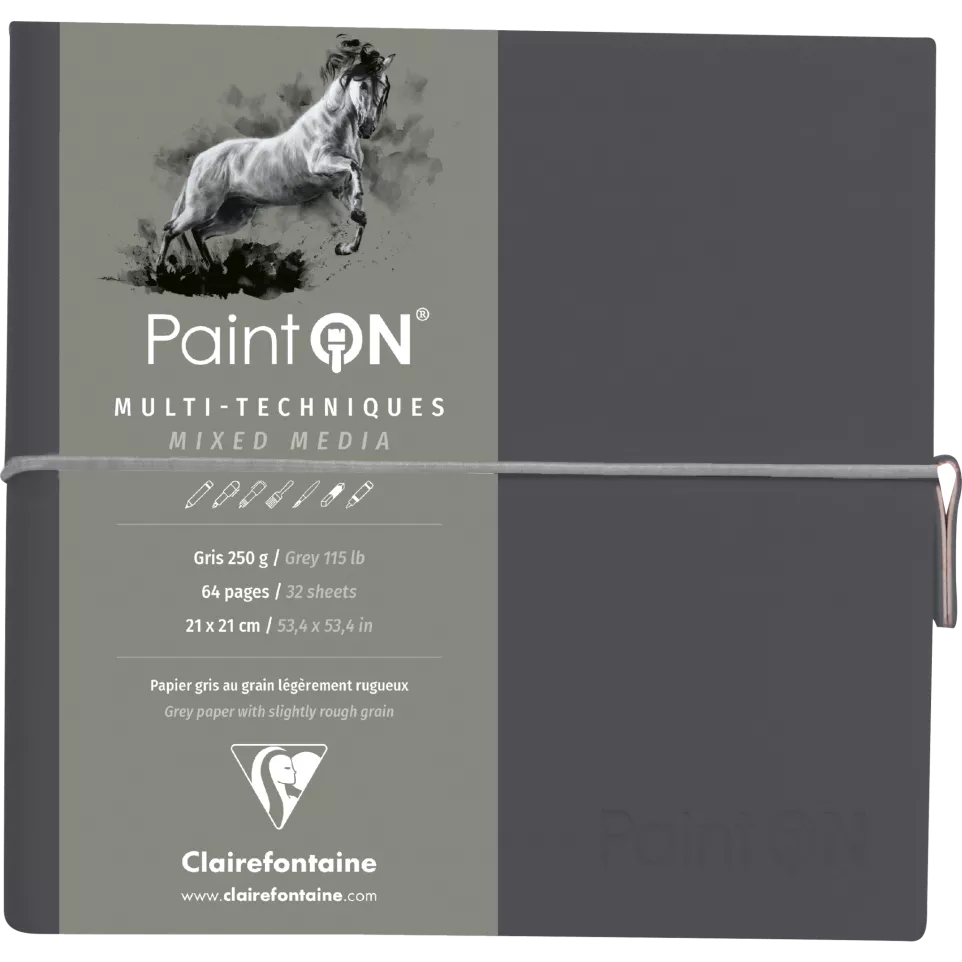Paint'ON PU 19x19cm 32bl 250g grijs-/...