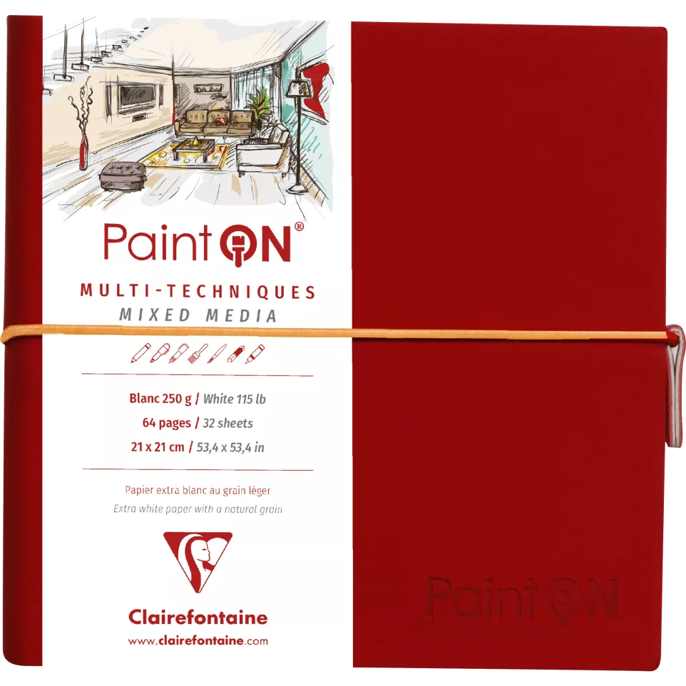 Paint'ON PU 19x19cm 32bl 250g wit-/ St.