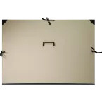 Kraft Art Folder Grey 3 ribbons with Handle 78x118/ Pc.