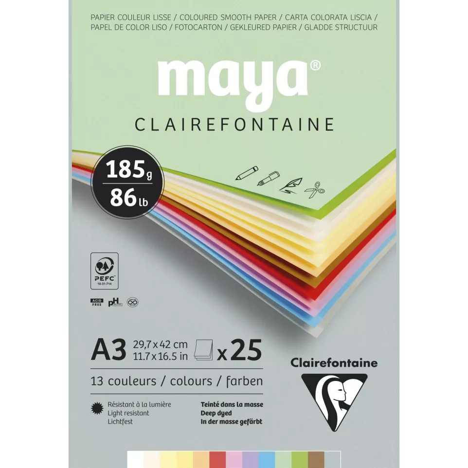 Maya Pastel blok 25bl A3 185g-/ St.