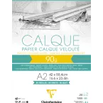 Papier Calque bloc collé 50F A2 90/95g/ Pce