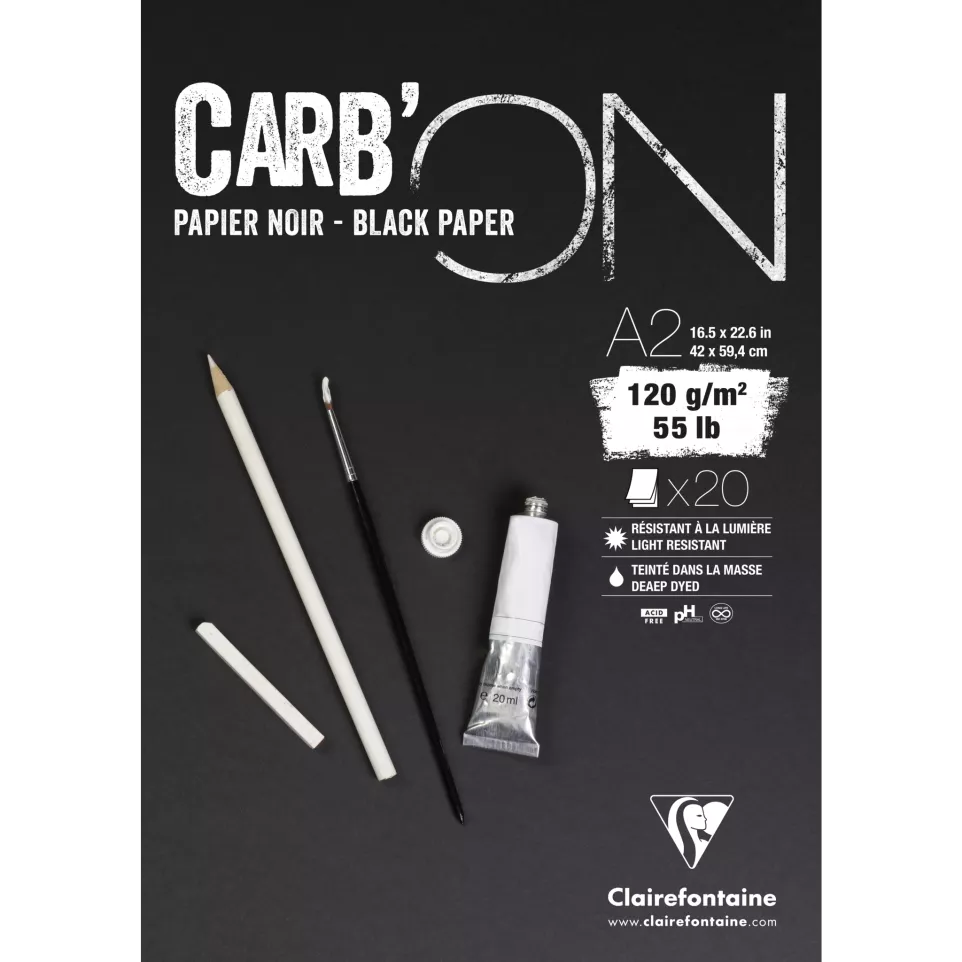 Blok Carb'ON  gelijmd 20bl 120g A2-/ St.