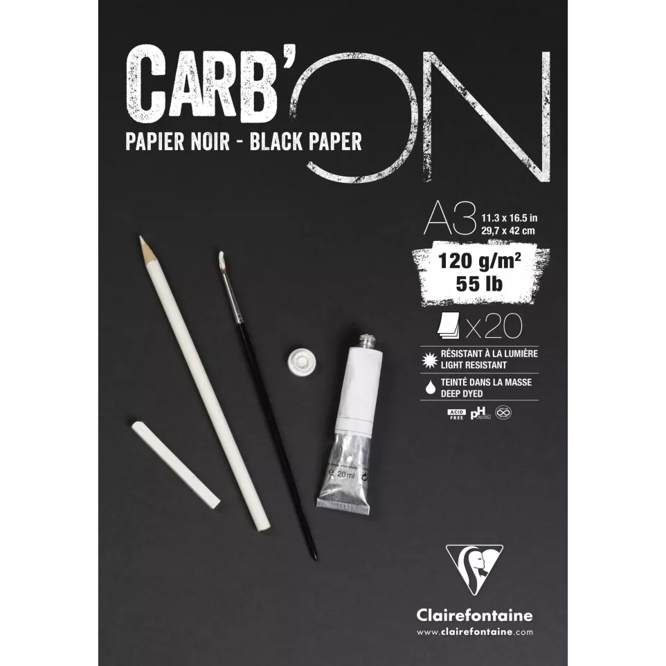 Blok Carb'ON  gelijmd 20bl 120g A3-/ St.