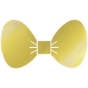 Box of 250 gift labels, gold bow-/ Pc.
