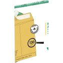 Paquet de 5 Pochettes Kraft Armé Brun 24-260x330 mm avec Soufflet de 30 mm - Auto-Adhésives - 130g/m2/ Pce