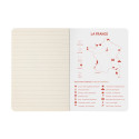 Carnet piqûre textile France A6 96 pages ligné visuel La Réunion papier ivoire/ Pce