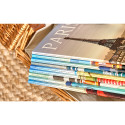 Carnet piqûre textile France A6 96 pages ligné visuel Chamonix papier ivoire/ Pce