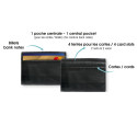 CUIR Porte carte CB-noir 7,5x10,5 cm/ Pce