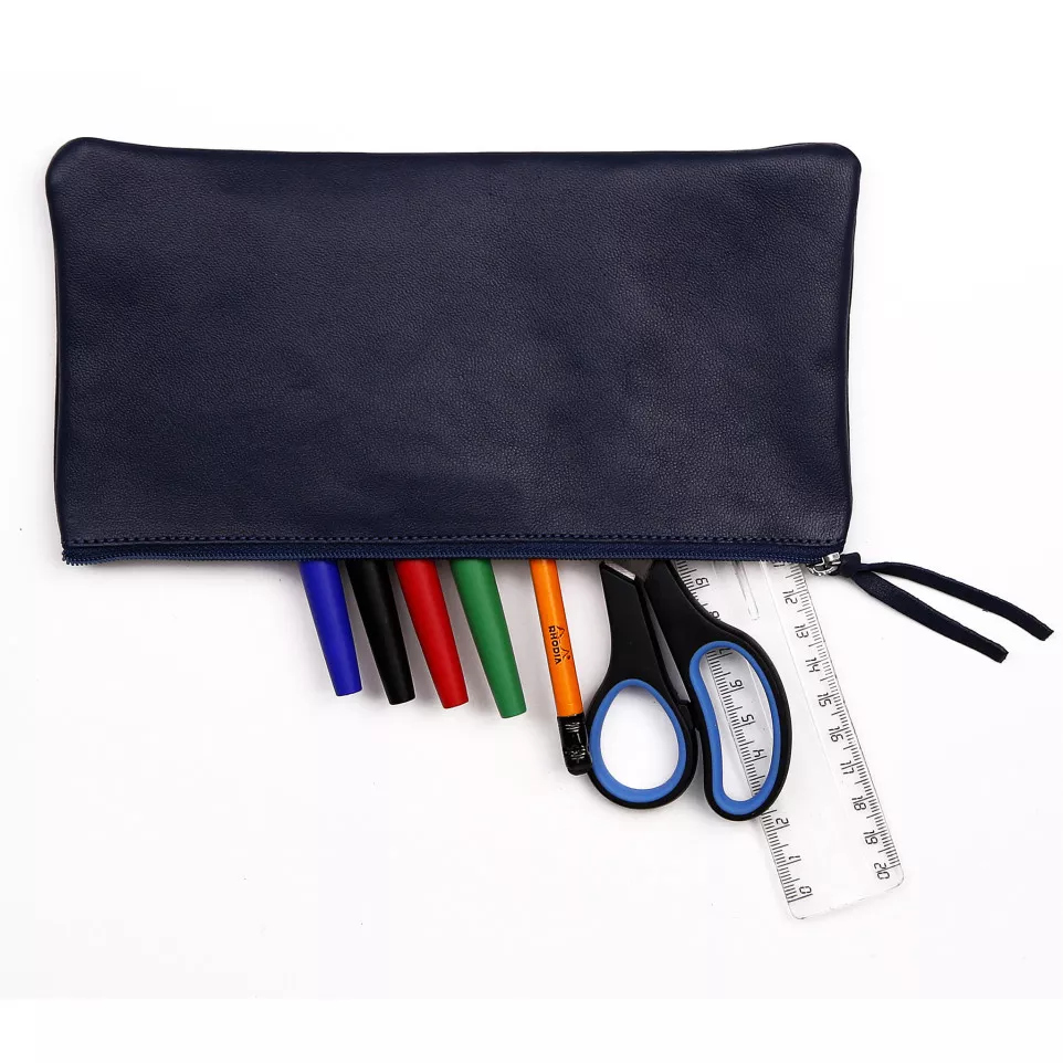 GEKLEURD LEDER Etui 22x11 Do.bl.-/ St.