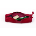 GEKLEURD LEDER Etui-Ø5,5x22cm Framboos/ St.