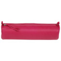 GEKLEURD LEDER Etui-Ø5,5x22cm Framboos/ St.