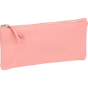CUIR TEINTÉ Trousse plate 22x11 cm Corail/ Pce