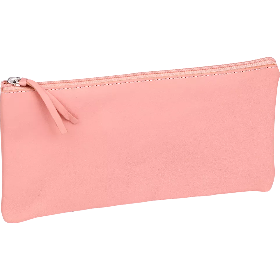 GEKLEURD LEDER Etui 22x11cm Koraal-/ St.