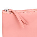 CUIR TEINTÉ Trousse plate 22x11 cm Corail/ Pce