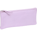 CUIR TEINTÉ Trousse plate 22x11 cm Lilas/ Pce