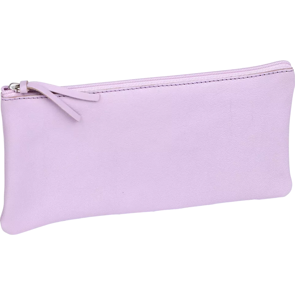 CUIR TEINTÉ Trousse plate 22x11 cm...