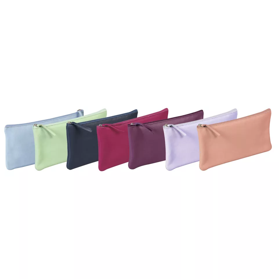 GEKLEURD LEDER Etui 22x11 cm Lila-/ St.