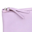 CUIR TEINTÉ Trousse plate 22x11 cm Lilas/ Pce