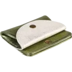 LEDER Geldbeugel 11,-5x2x9,5Daim+Cosmi Gr/ St.