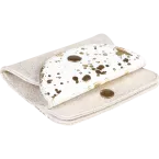 CUIR Portemo11,5x2x9-,5 Daim Or+tâchCosmi/ Pce