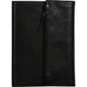CUIR Porte-carnet A5,120p Ligné Noir/ Pce