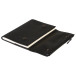 LEDER Notebook A5 60bl Lijn Zwart-/ St.