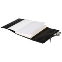 CUIR Porte-carnet A5,120p Ligné Noir/ Pce