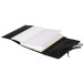 LEDER Notebook A5 60bl Lijn Zwart-/ St.