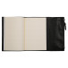 LEDER Notebook A5 60bl Lijn Zwart-/ St.