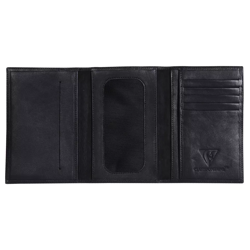 CUIR Porte-papiers 15x1x10 cm Noir-/ Pce