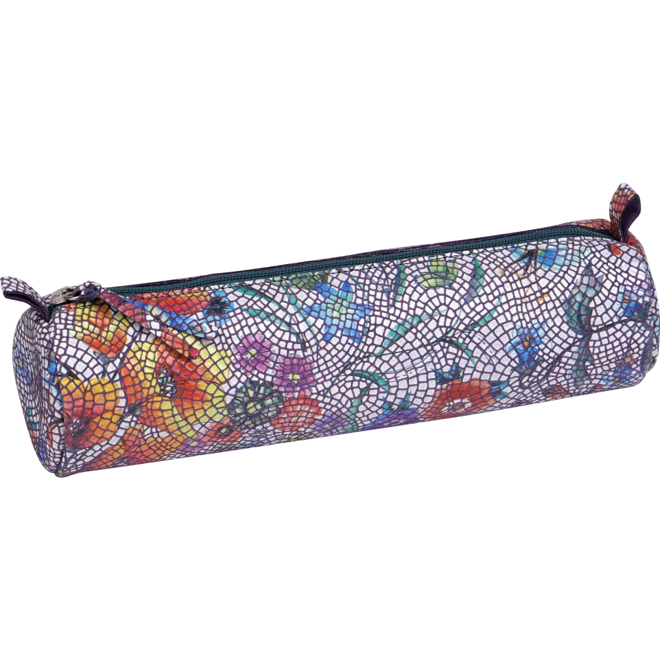 Céleste CUIR Trousse ronde Ø5,5x22 cm...