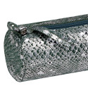 CELESTE LEDER Etui Ø-5,5x22 Groen/Zilver/ St.