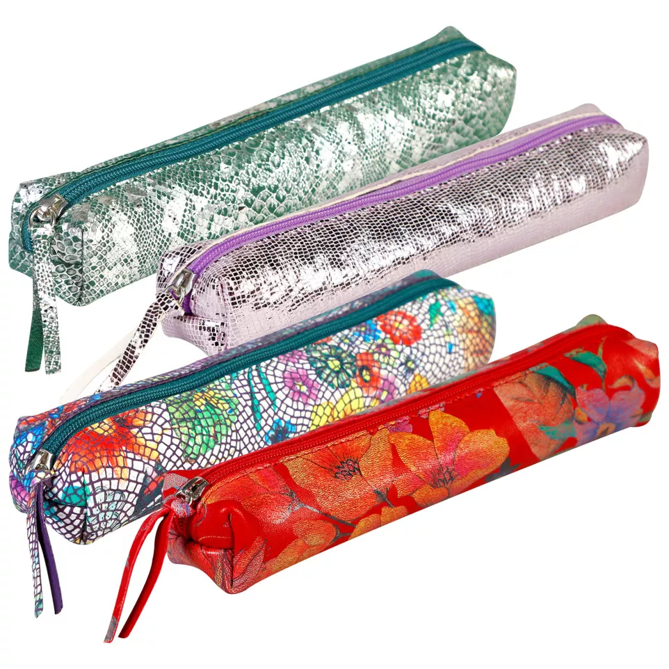 Céleste CUIR Trousse SLIM 19,5x2,5x4...