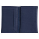 Lawrence CUIR Porte--pap 15x1x10cm Bleu/ Pce