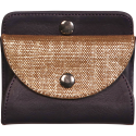 Lawrence CUIR Porte--monnaie Aubergine+or/ Pce