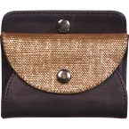 Lawrence CUIR Porte--monnaie Aubergine+or/ Pc.