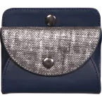 Lawrence LEDER Geldb-eugel Blauw+zilver/ St.