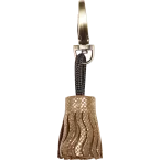 KLEOP LEDER Sleutelh-ouder 4x2,5 cm Goud/ St.