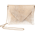 KLEOP CUIR Pochette-Envelop. 20x14Argent/ Pce