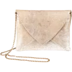 KLEOP CUIR Pochette-Envelop. 20x14Argent/ Pce