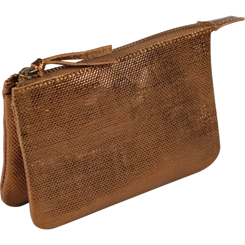 KLEOP LEDER Etui 2 comp. 13x9 Brons-/...