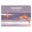 Carnet piqûre textile France 14,8x10,5 cm 48 pages uni visuels assortis papier ivoire/ Pce