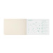 Carnet piqûre textile France 14,8x10,5 cm 48 pages uni visuels assortis papier ivoire/ Pce
